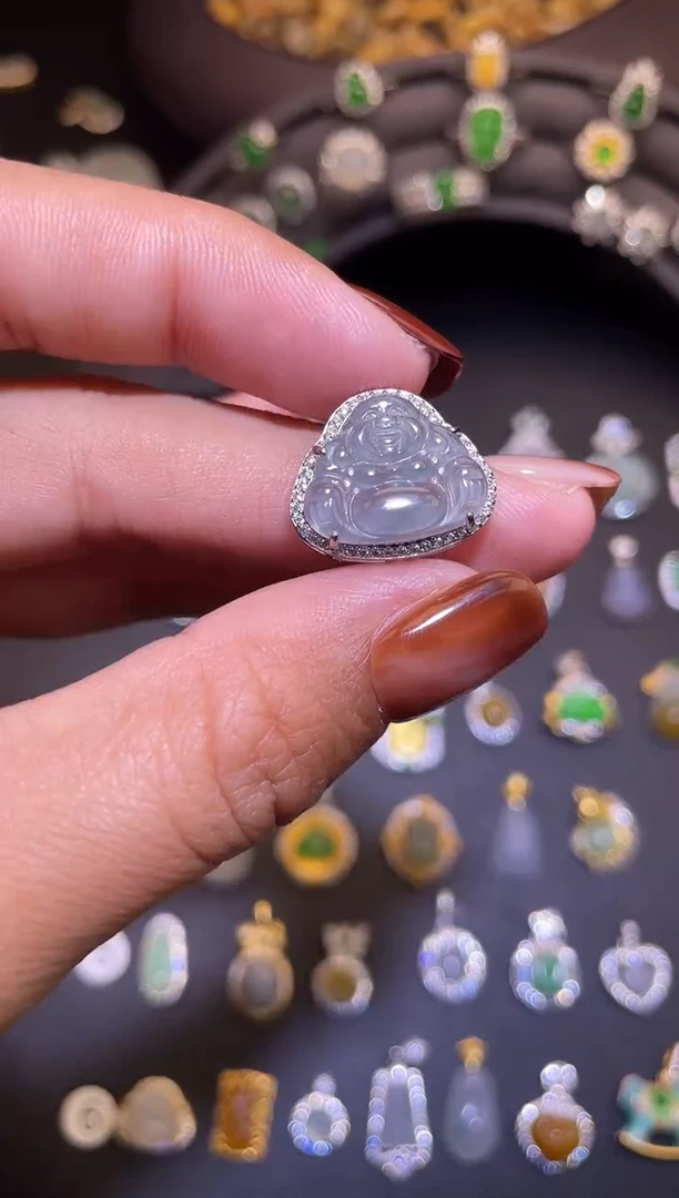 吊坠(不含链)银S925镶嵌翡翠1