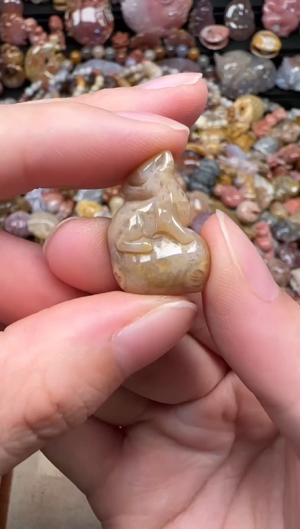 颈饰未镶嵌硅化珊瑚（珊瑚玉）098