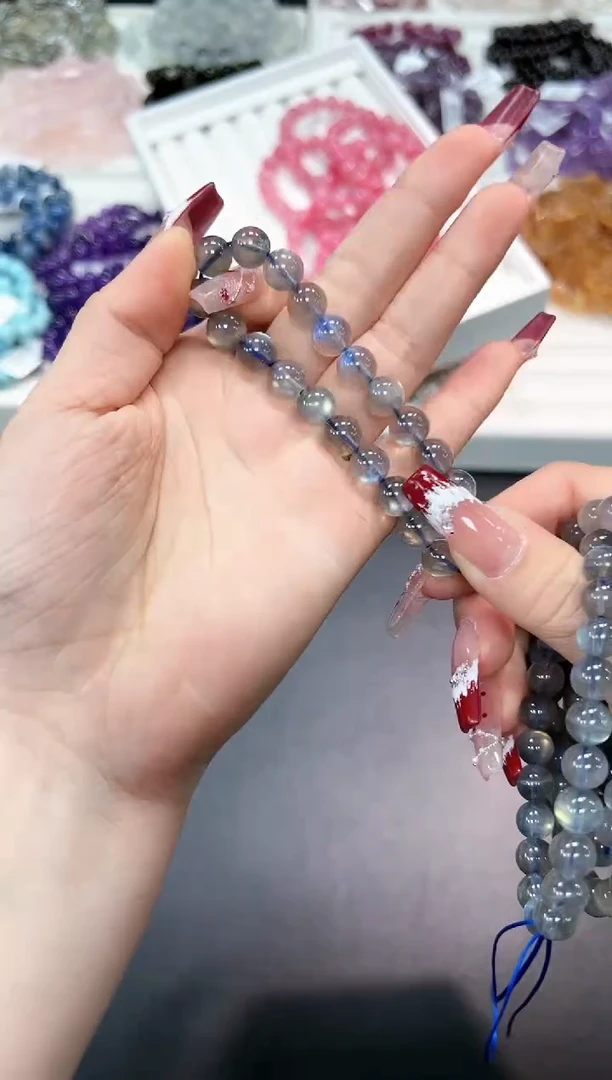 【闪购商品】长石手串未镶嵌92g多样性发其一/1条默认微瑕