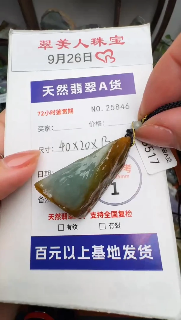颈饰未镶嵌翡翠原石25846