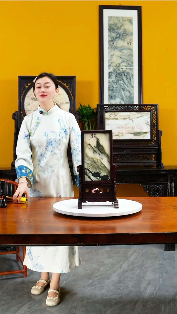 石材天然大理石画摆件