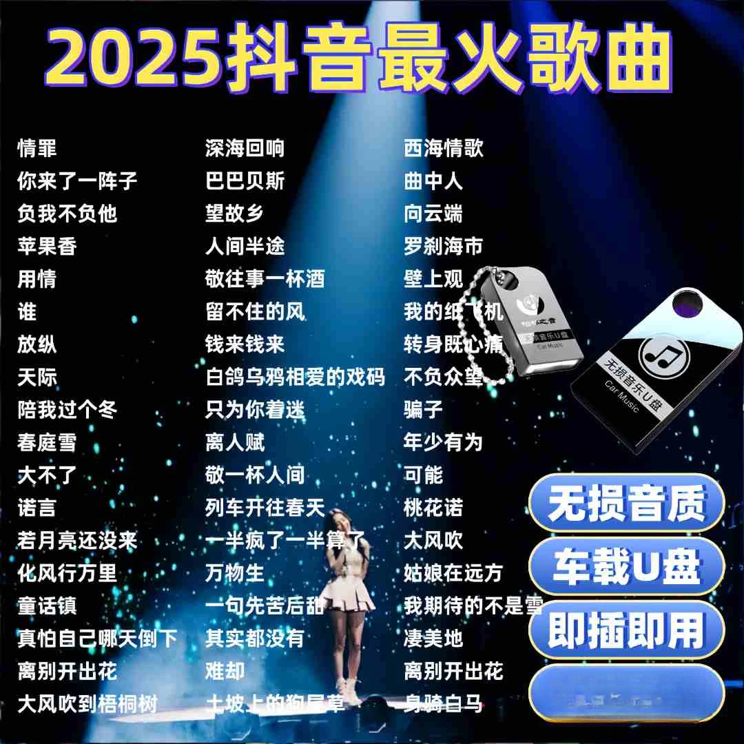 2025最新热门流行歌曲车载u盘柏林之声无损高音质车用高保真优盘