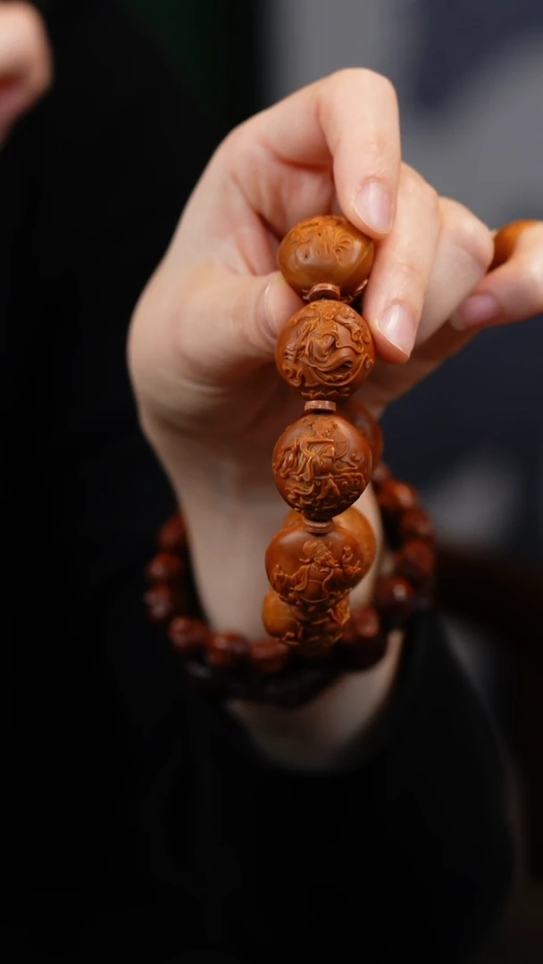 手串/手链橄榄核紫**来宋水官 铁核八仙