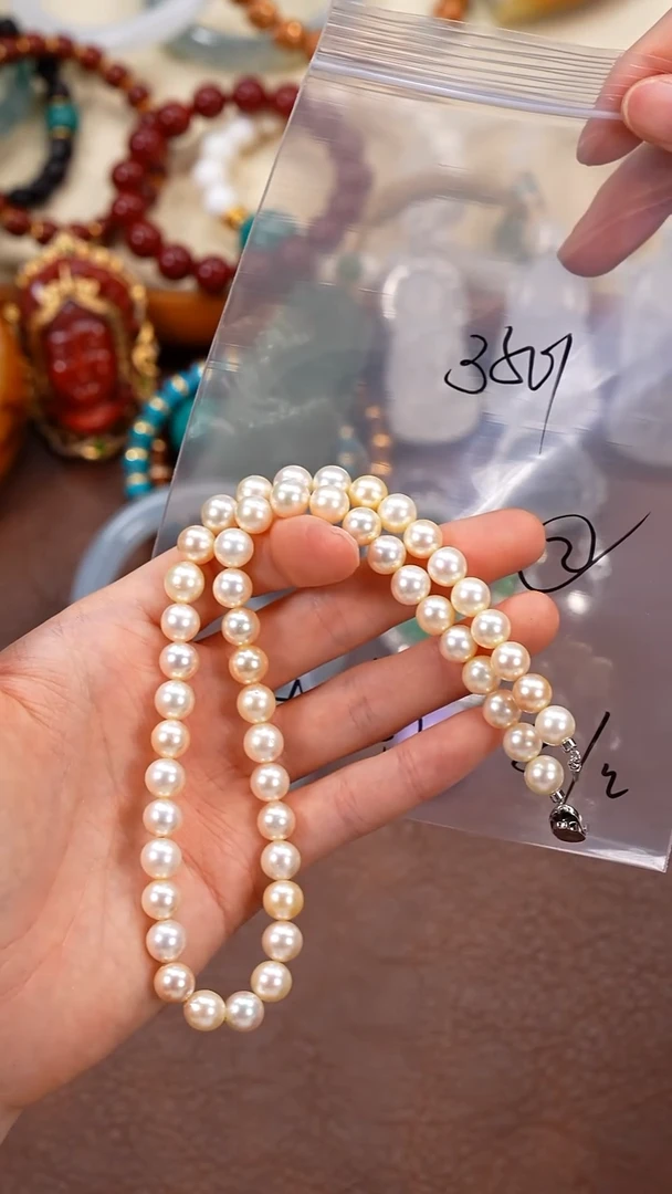 未镶嵌项链海水珍珠꧁*꧂柒禧文玩回血好物