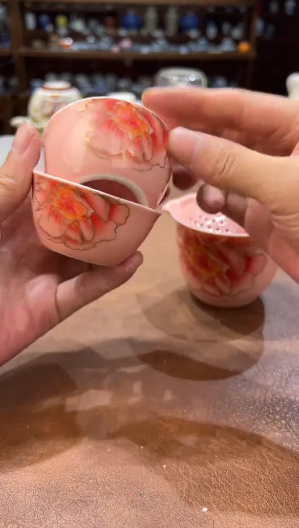 真的很便宜超好看会开片的旅行茶具