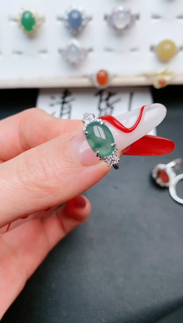 【闪购商品】翡翠戒指银S925镶嵌.....