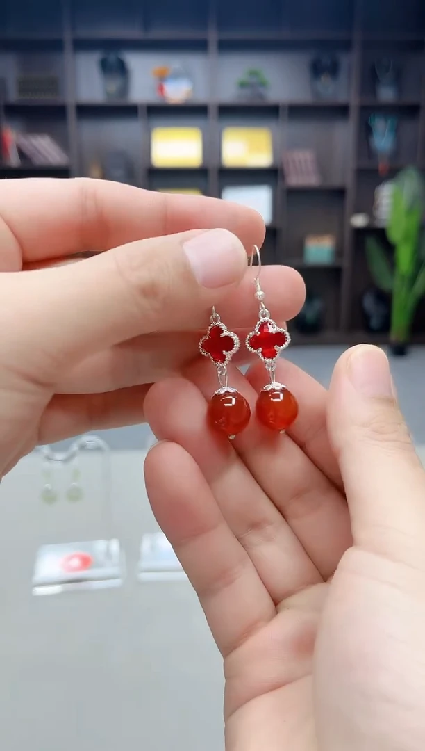 未镶嵌耳饰玛瑙/玉髓701000