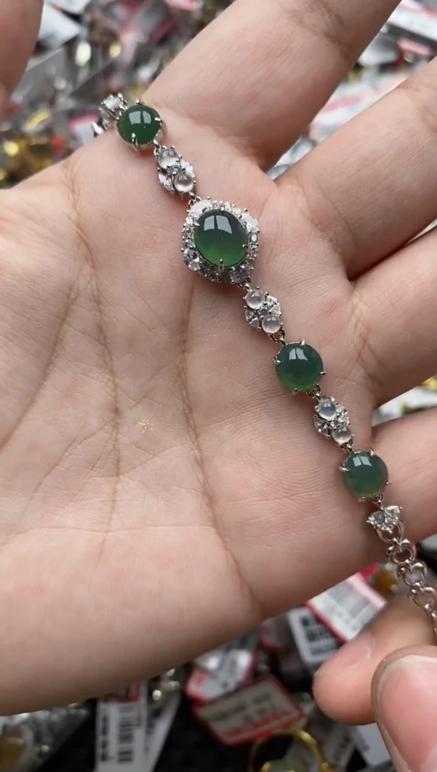 【闪购商品】翡翠戒指银S925镶嵌99999---5