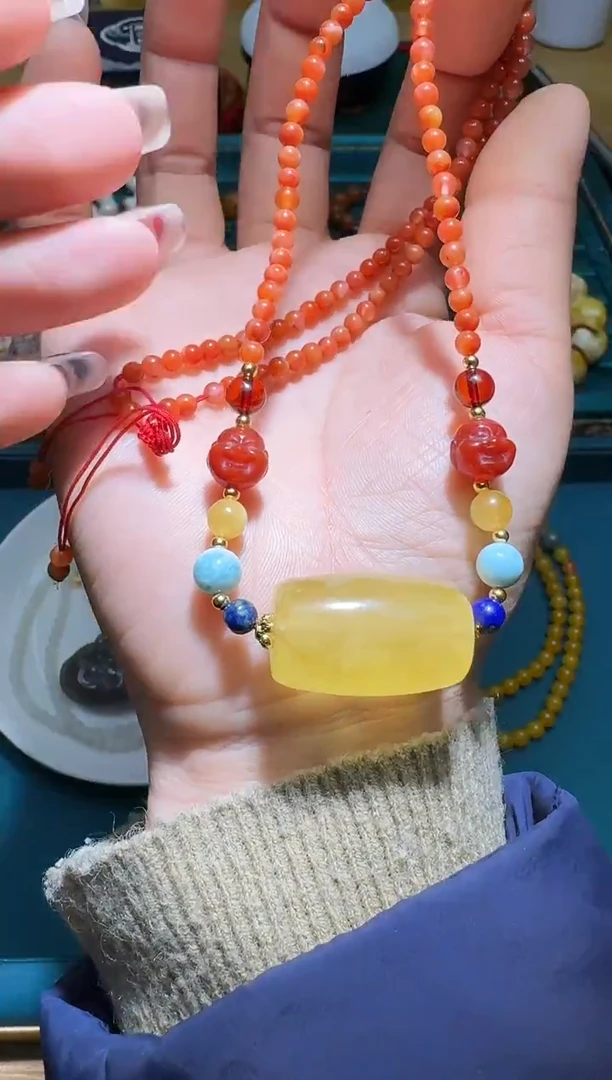 琥珀颈饰未镶嵌多样性发一件 369