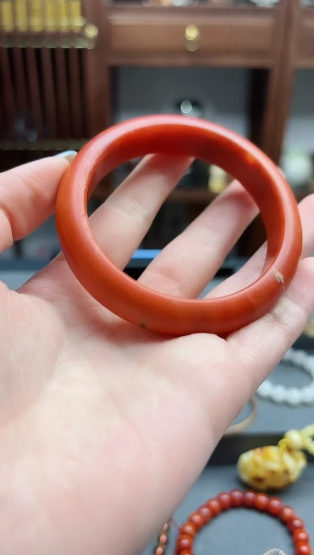 【闪购商品】南红玛瑙手镯未镶嵌南红手镯56+*1 TX