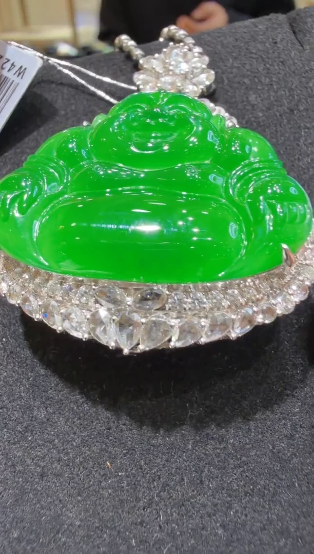 吊坠(不含链)18K金镶嵌翡翠小*慧分单