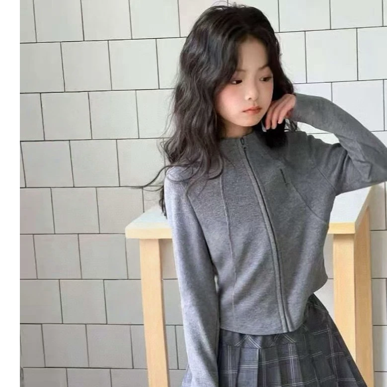 女童2025秋季新品中大女童韩版洋气时髦针织开衫上衣251118