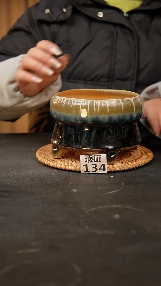 【闪购商品】瓷片134泥泥手工花盆口13