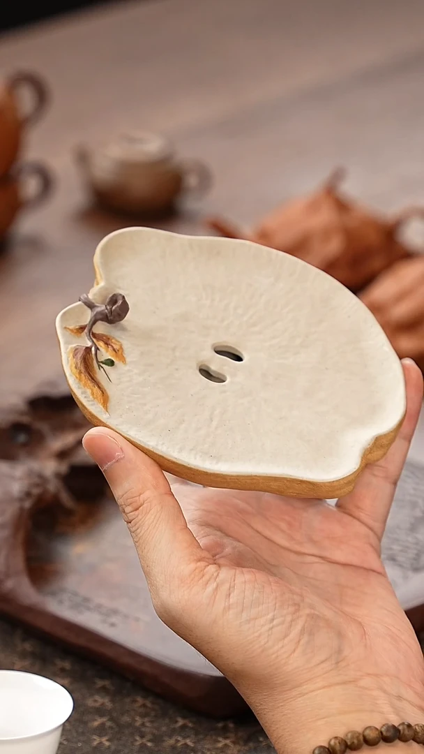 紫砂茶盘香梨壶承