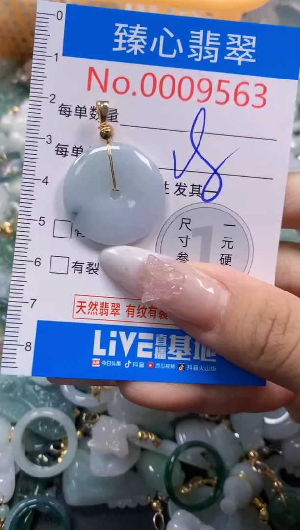 翡翠未镶嵌吊坠(不含链)9563