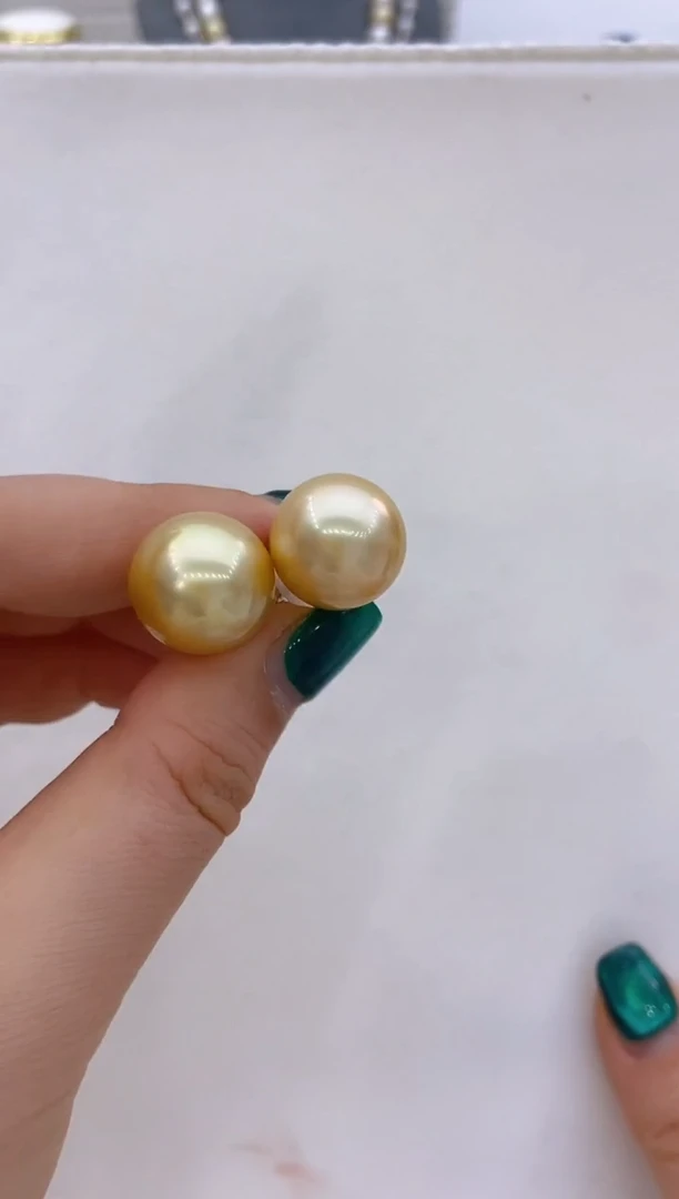 【闪购商品】海水珍珠耳饰18K金镶嵌11 16-17mm