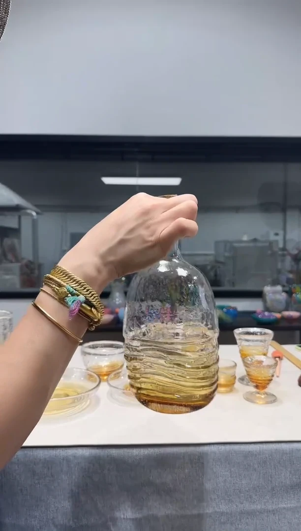 酒壶慕忆家手作琉璃花瓶不耐高温