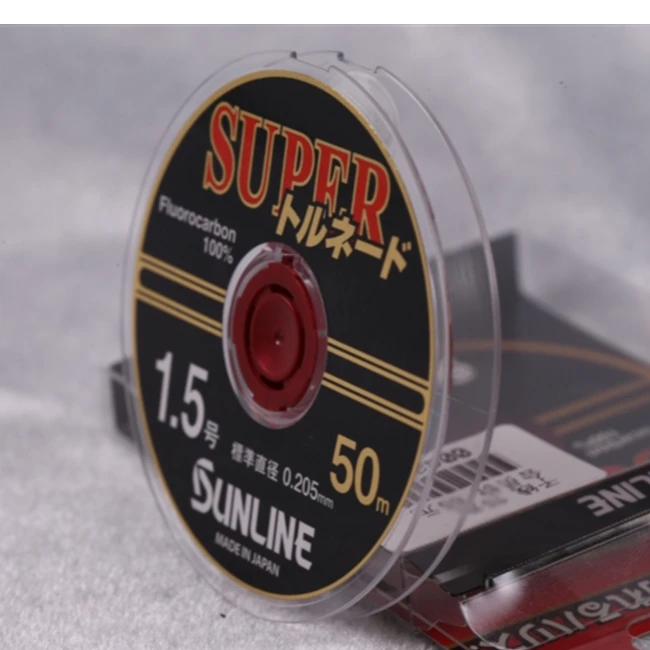 日本SUNLINE桑濑super飓风50米碳素线矶钓子线筏钓线路亚前导线