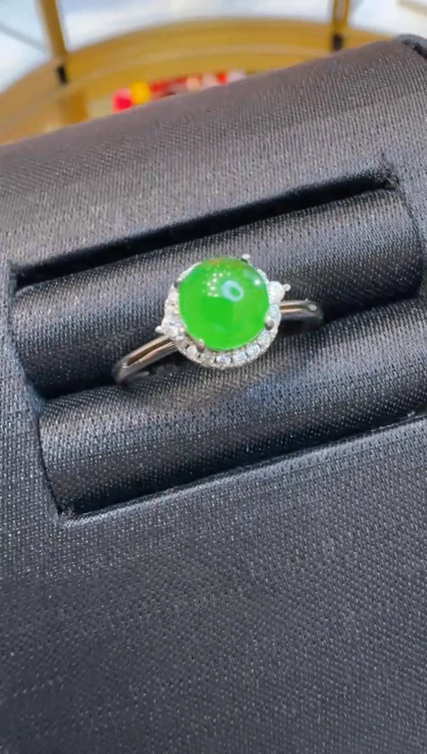 银S925镶嵌戒指翡翠多样性团购发一件