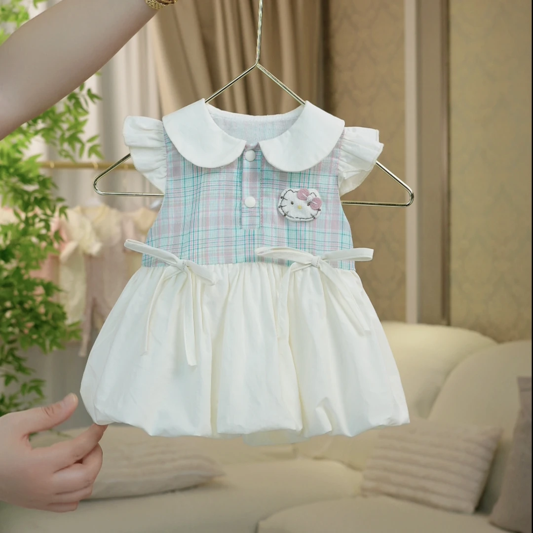 2025新生儿夏季女宝宝公主甜美小清新裙婴儿夏装外出爬服套装