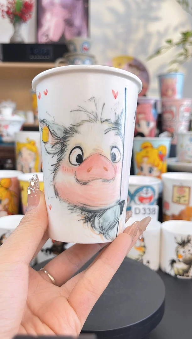 【闪购商品】摆件手工手绘陶瓷小杯杯