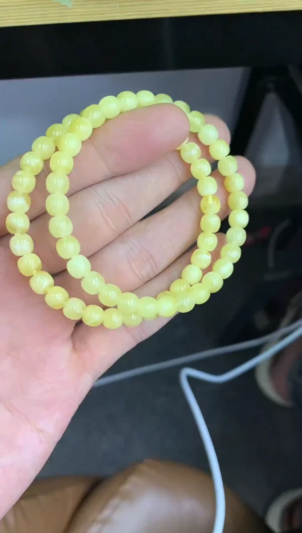 裸石蜜蜡未镶嵌手串多样性发其一