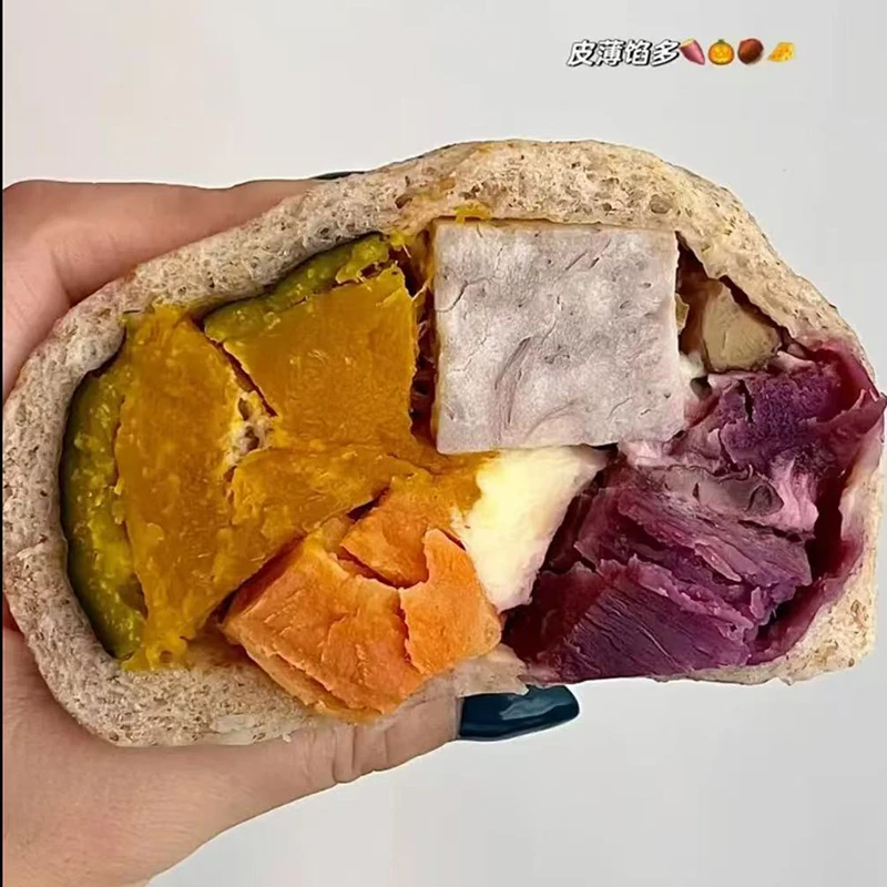 【老少皆宜】手作粗粮馒头代餐速食五谷丰登杂粮乳酪有料欧包商用