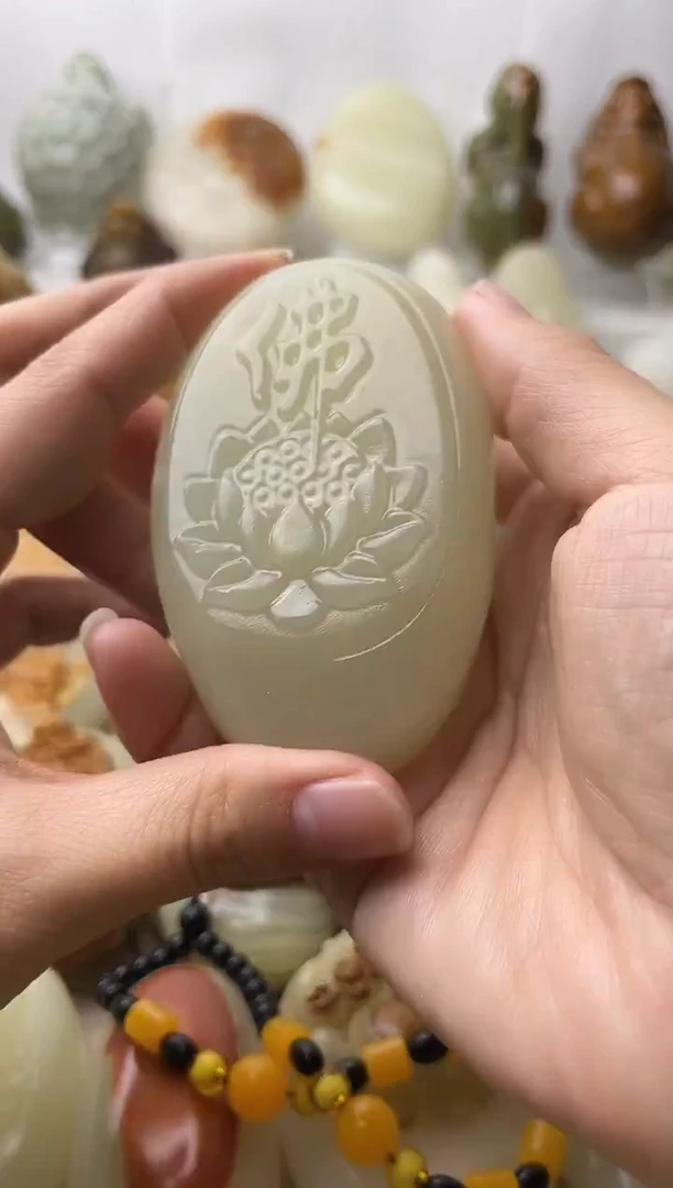 石材古青石棉纹正常不退换佛莲花