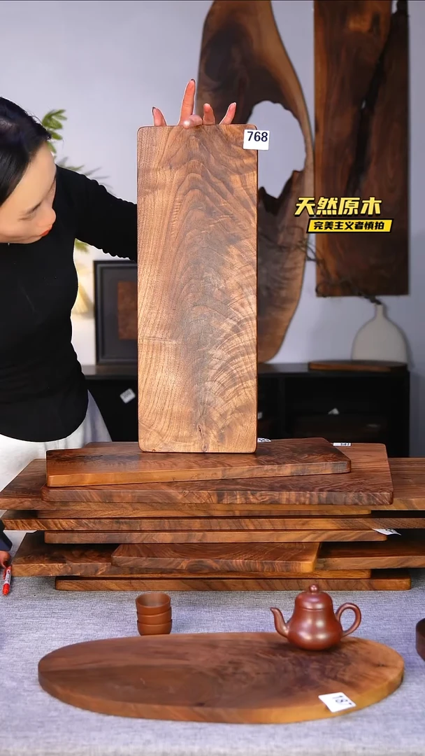 木北美黑胡桃原木.干裂疤结不属于商品质量问题完美主义者慎拍