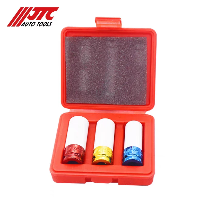 JTC汽修专用工具气动轮胎防伤套筒三件套轮胎防划伤套筒组JTC3304