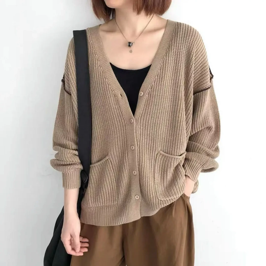 （华姐家纽扣开衫款）7105 宽松 休闲  遮肉  显瘦  时尚  针织开衫