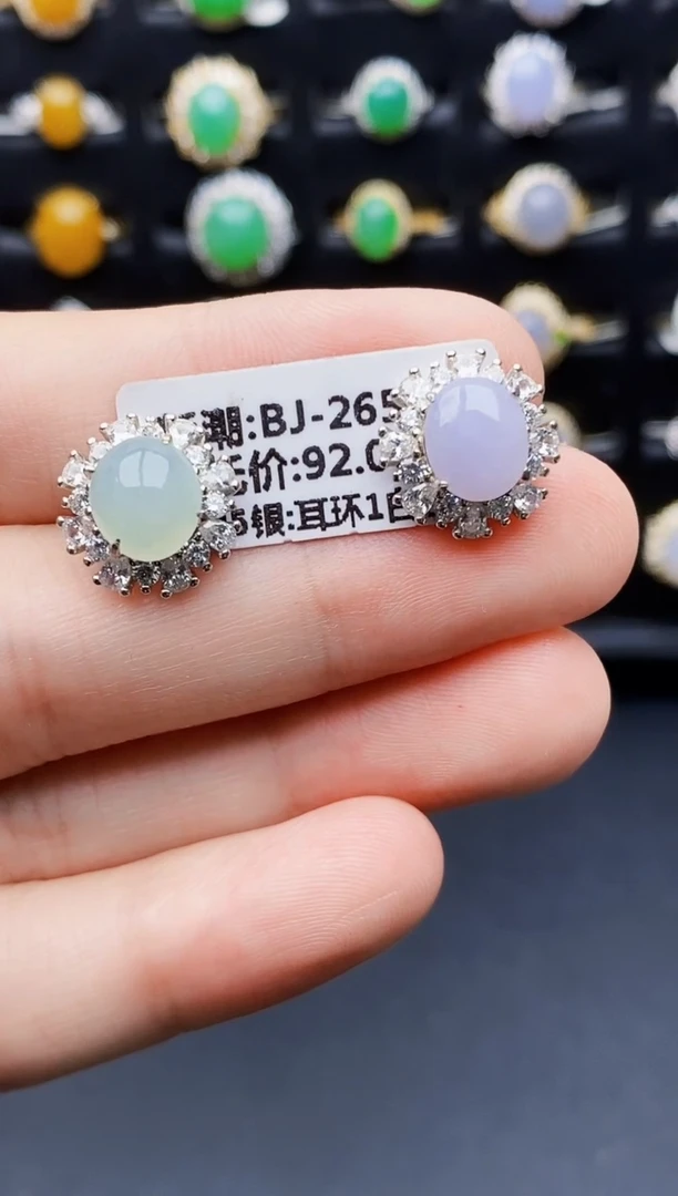 银S925镶嵌戒指翡翠9083