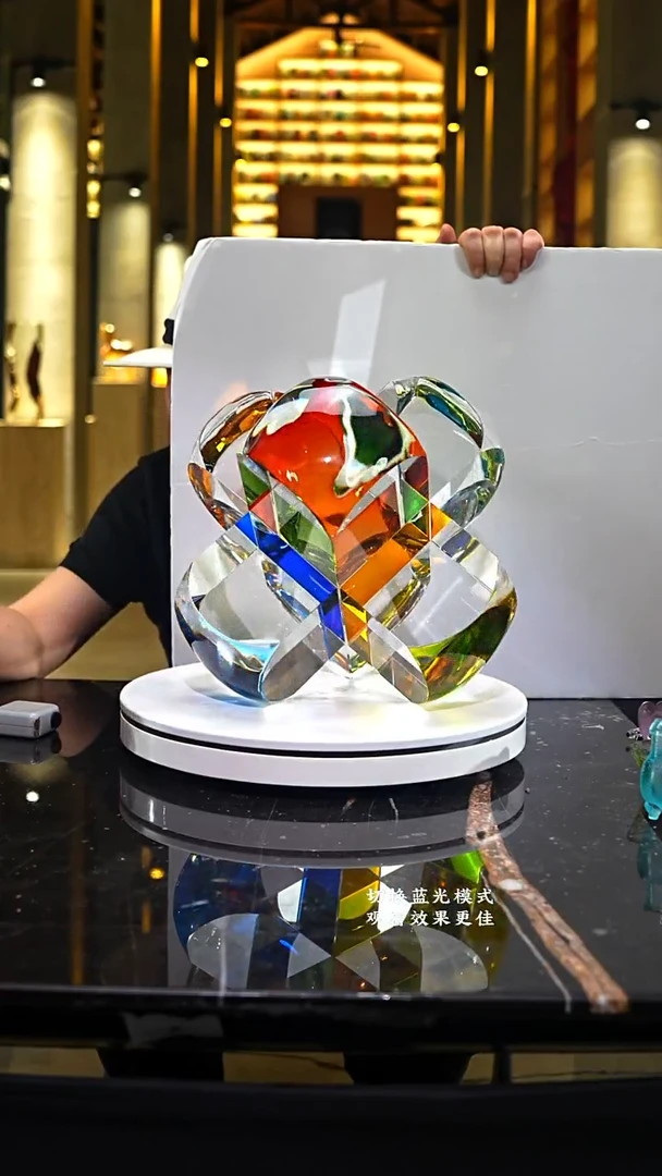 琉璃摆件0401019-1多色维度之核艺术摆件