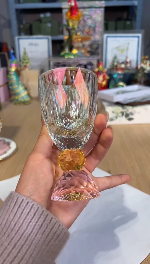 【闪购商品】杯91晶颂炫彩茶酒杯（粉）