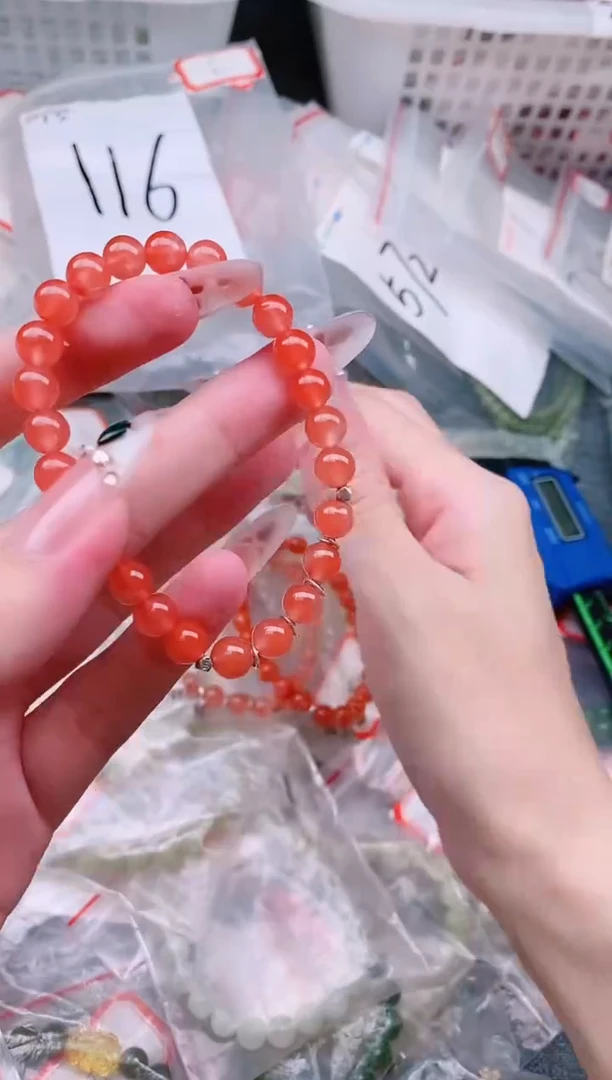 手链银S925镶嵌南红玛瑙多样性发拍一发一