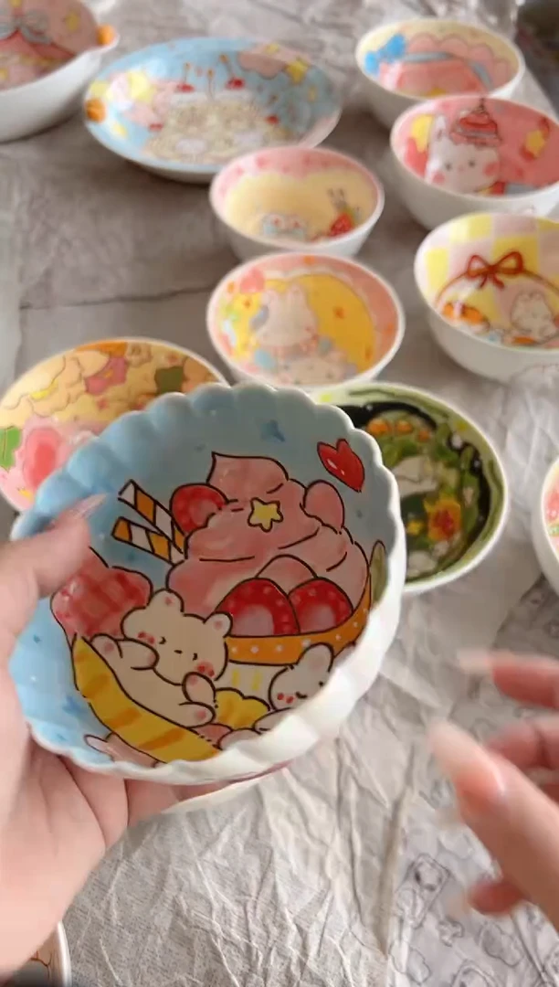 摆件陶景德镇陶手绘瓷微瑕