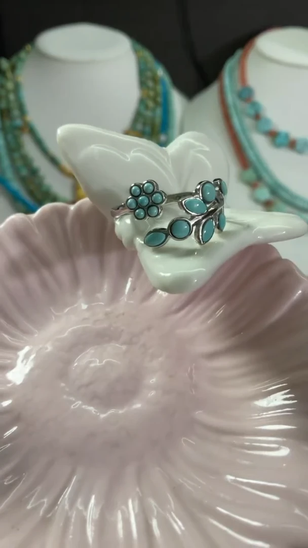 无925银一叶暴富戒指