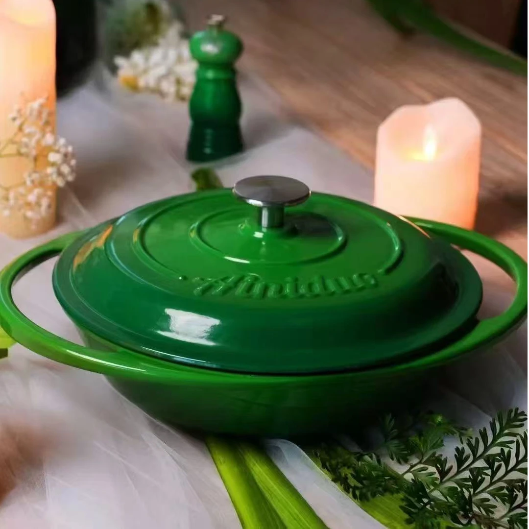 AINIDUO/爱你多轻奢26口径珐琅锅爱妃锅家用煮炖神器焖焗锅