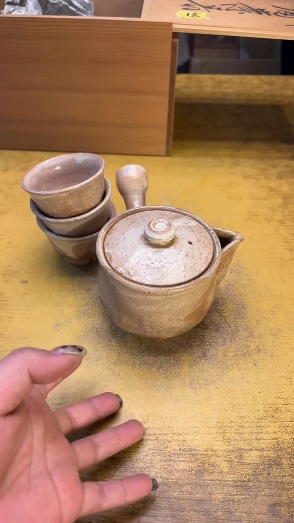 瓷器瓷器瑕疵破破31一壶六杯