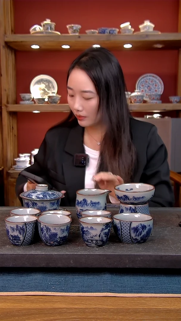 简装家用款10件套 老陶泥开片纹陶瓷茶具