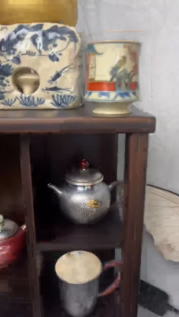 茶器孤品莲蓬银壶