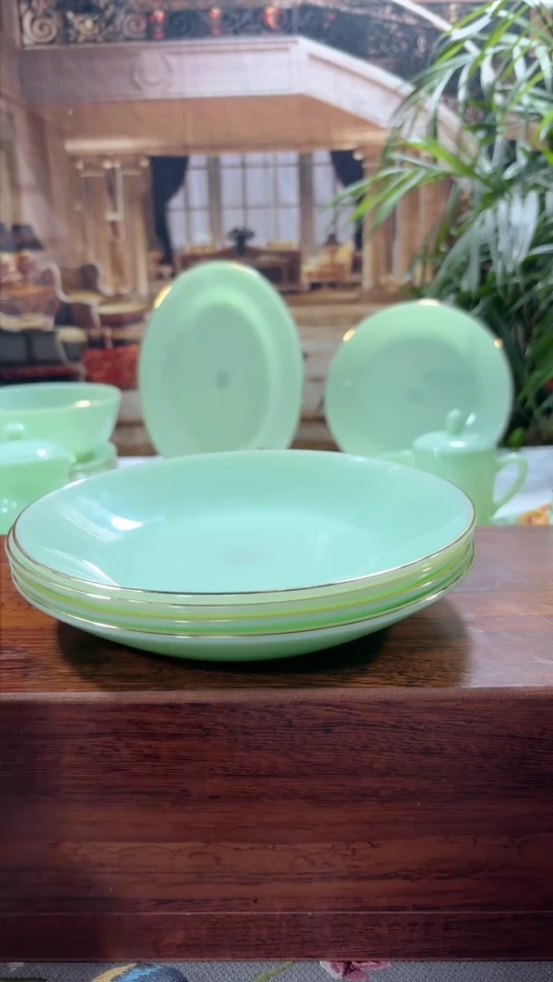 【闪购商品】...  8英寸深盘4个  玉瓷【贝美】