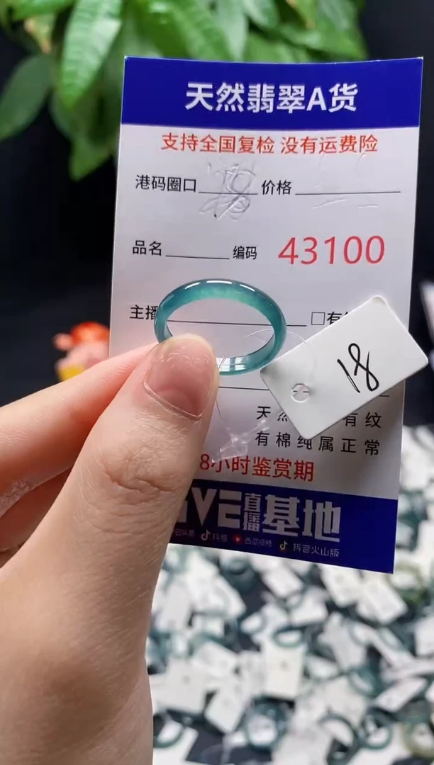 翡翠戒指未镶嵌天然翡翠戒圈3100