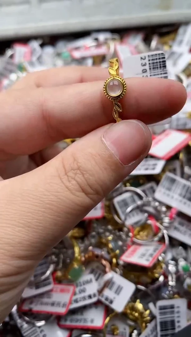 【闪购商品】翡翠戒指银S925镶嵌4444*---8