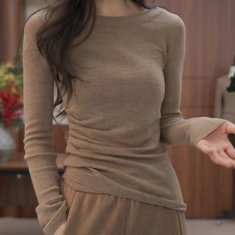 【沙漏腰】冬季新款韩版百搭修身显瘦针织衫女LK2508976