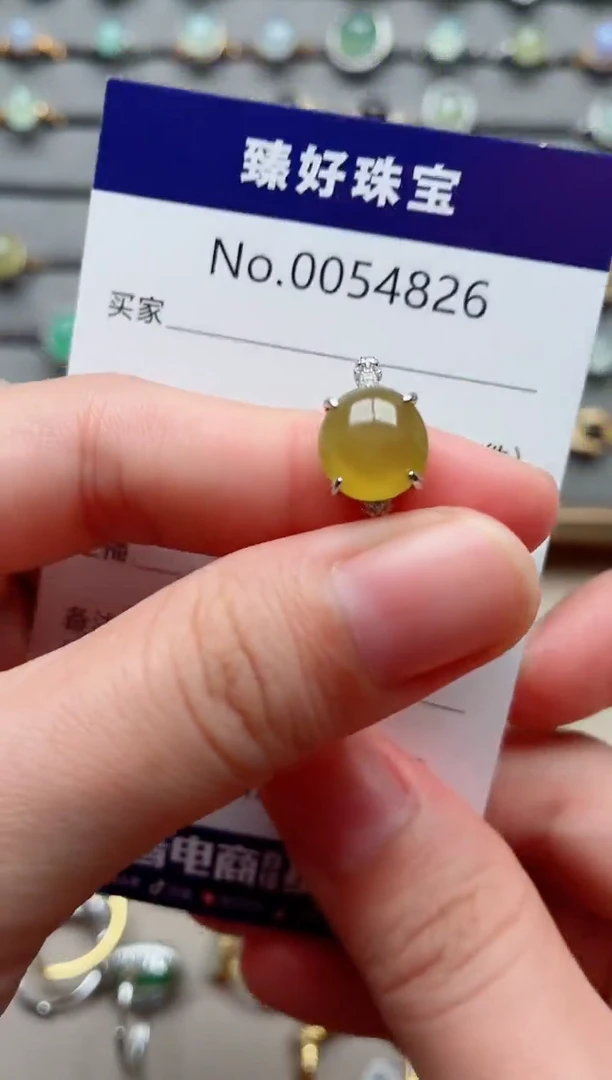 银S925镶嵌戒指翡翠.
