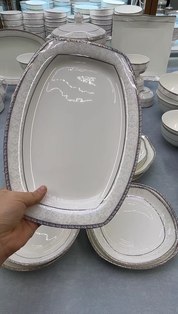 骨瓷 玲珑12方鱼1个