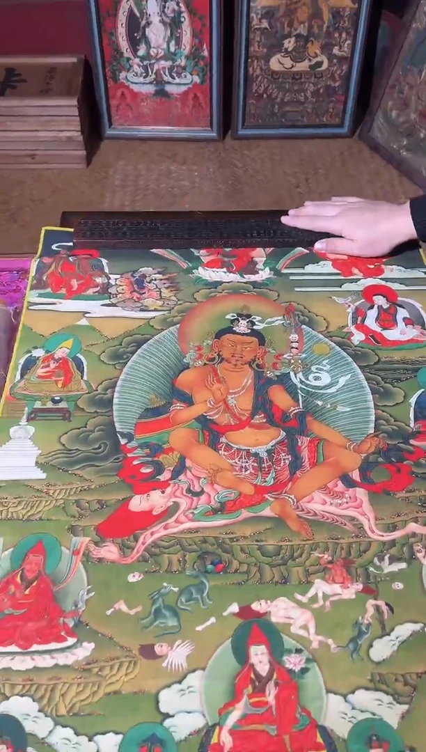 卷轴画菊菊唐卡tk