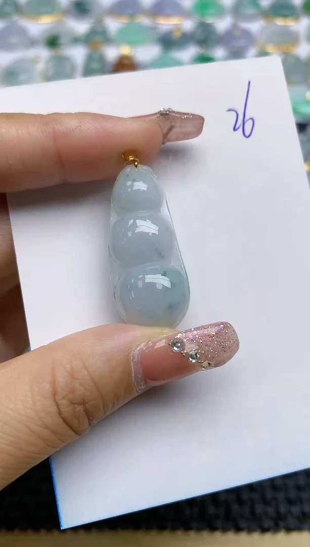 【闪购商品】翡翠颈饰18K金镶嵌天然A货翡翠 26