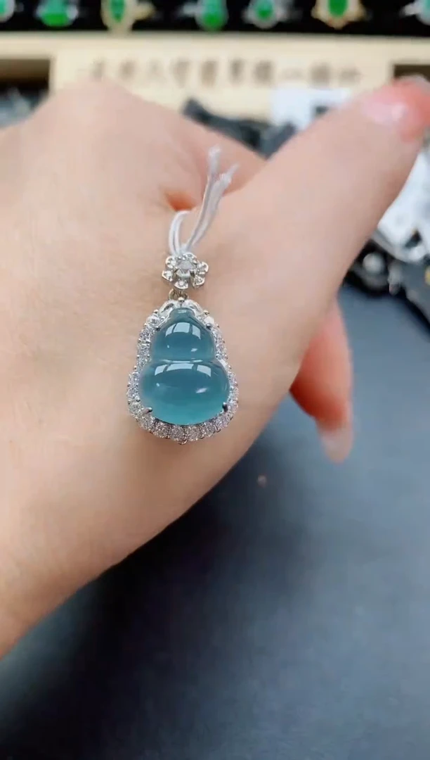 套链银S925镶嵌翡翠1